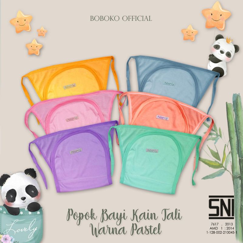 POPOK BABY TALI 6 WARNA BOBOKO / NEWBORN / POPOK BAYI KAIN / POPOK WARNA LIBBY FLUFFY NOVA MIYO EART