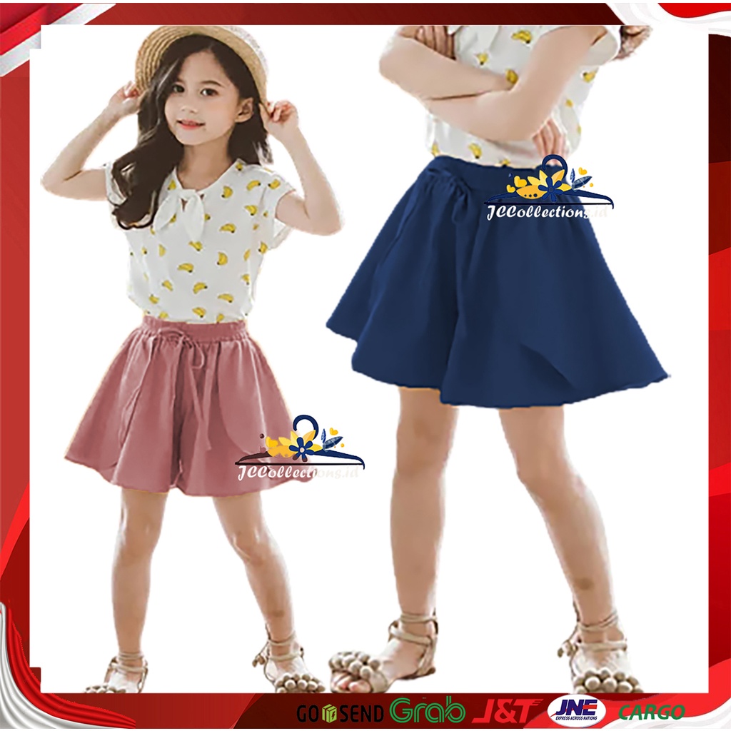 Celana Pendek Anak Perempuan Umur 8 Tahun - 14 Tahun Catyln / Rocela Rok Celana Pendek Sifon Casual Pants Korea Style -JCCollections