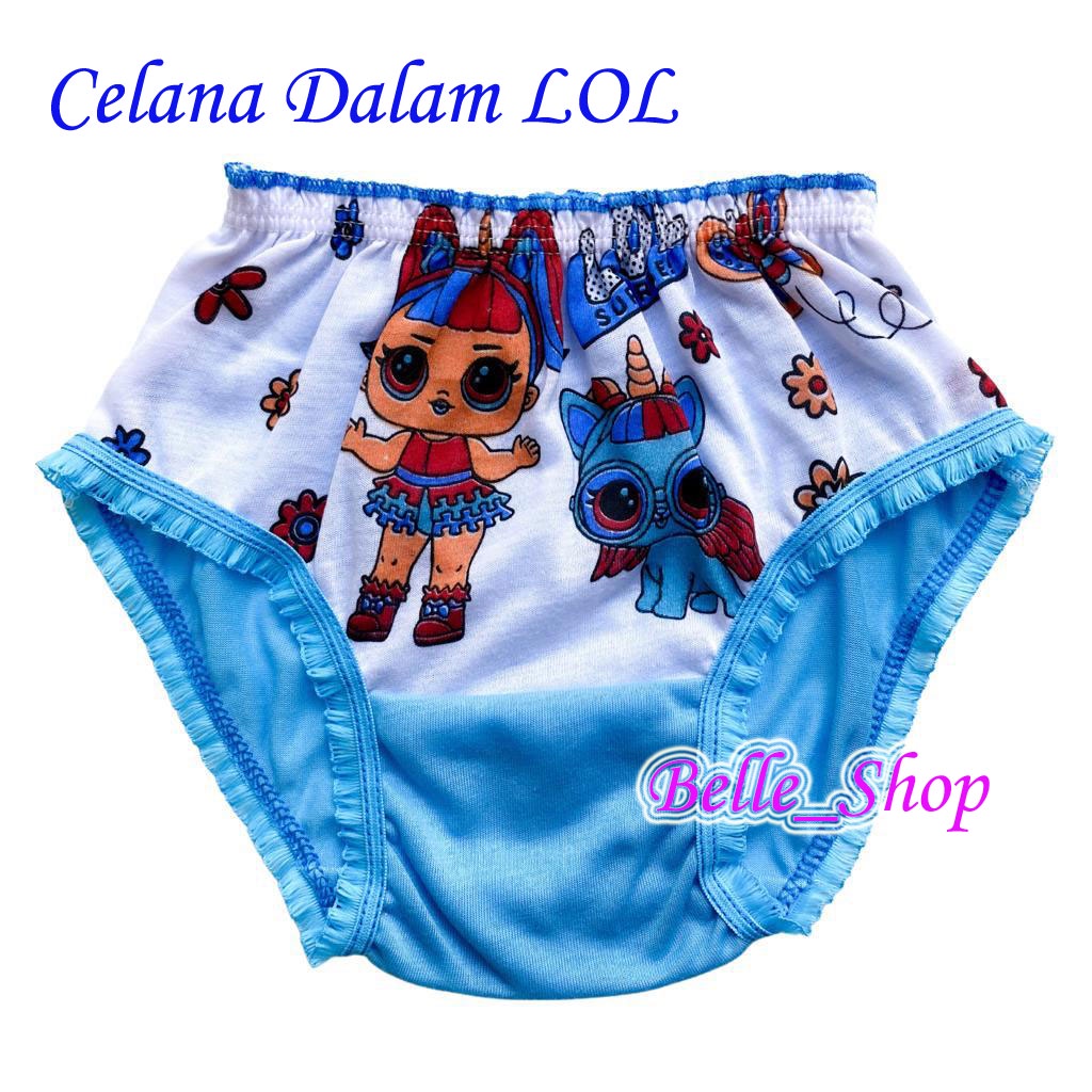 12 PCS - Celana Dalam Anak Perempuan Motif Karakter LOL Cd Lucu