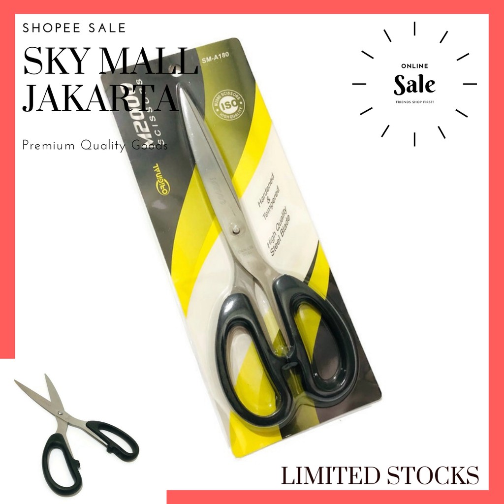 

GUNTING BAJA BESAR M2000 SM-A180 PANJANG 20.5CM / GUNTING KERTAS / GUNTING SERBA GUNTING