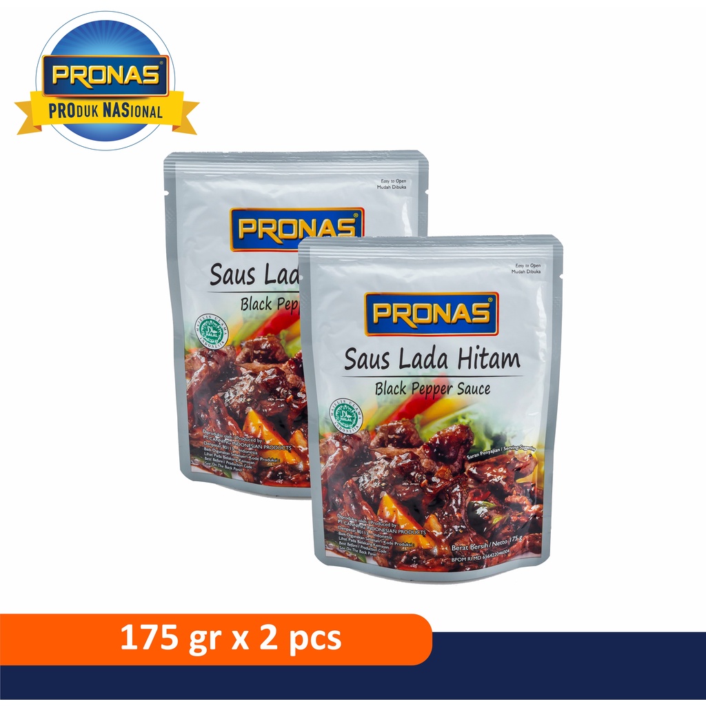 Pronas Stir Fry Sauce Lada Hitam 175 gr bundling 2 pcs