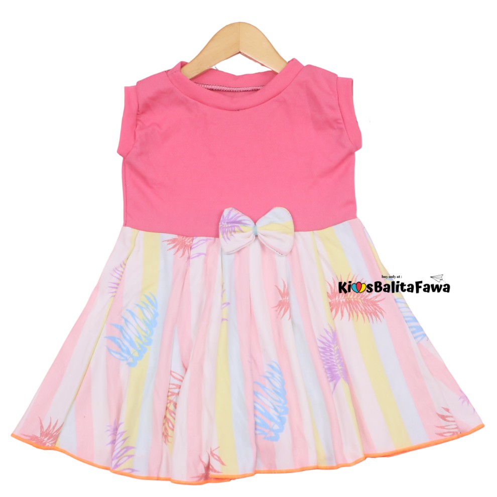 Dress Lala uk 3-12 bulan TYPE C / Dress Baby Perempuan Cewek Baju Batik Casual Pesta Gaun Polos Lucu