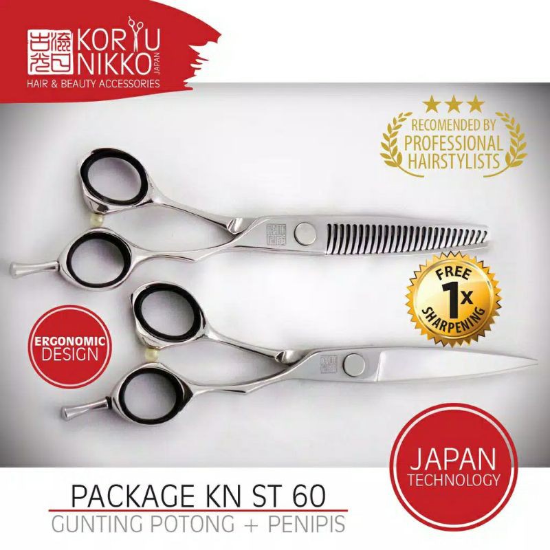

Koryu Nikko Scissors - Paket Gunting KN ST-60 - Silver
