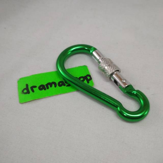 Carabiner karabiner gantungan kait screw lock pengunci sekrup sedang