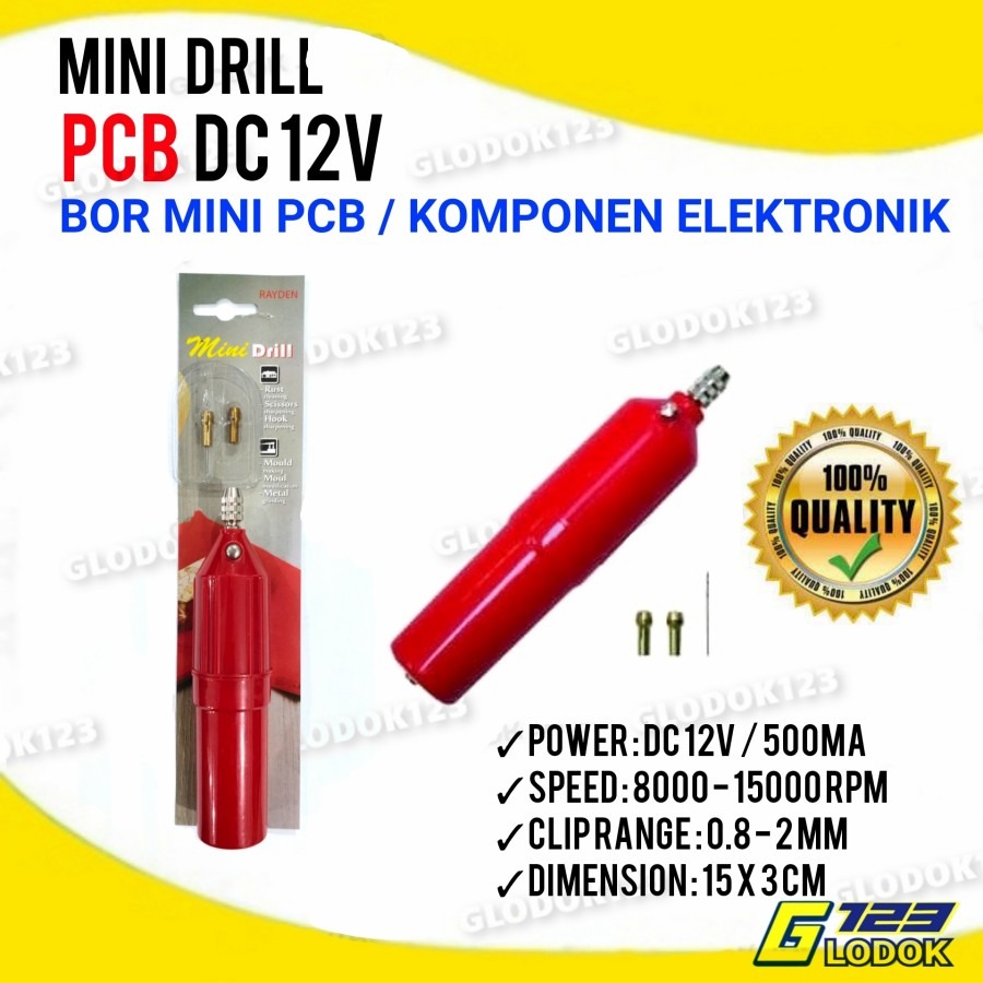 Bor Mini Drill PCB Alat Pelubang Komponen Elektronik AD12