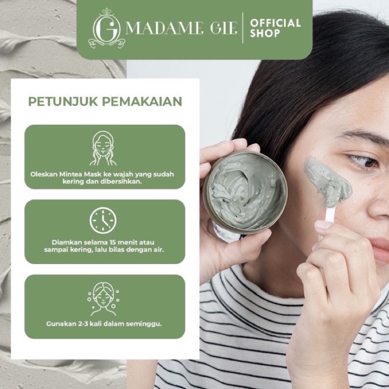 Madame Gie Porecelain Mintea Mask 50GR