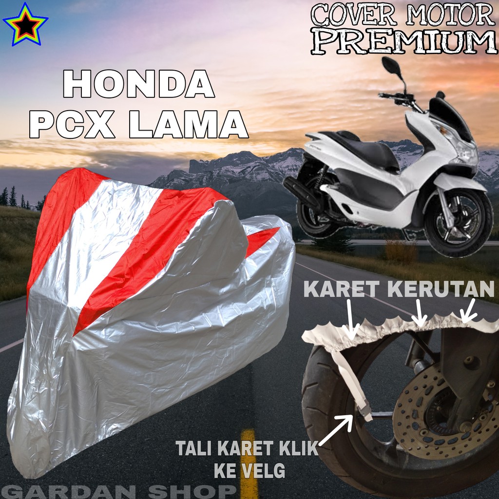 Sarung Motor HONDA PCX LAMA Silver MERAH Body Cover Penutup Motor Honda Pcx Lama PREMIUM