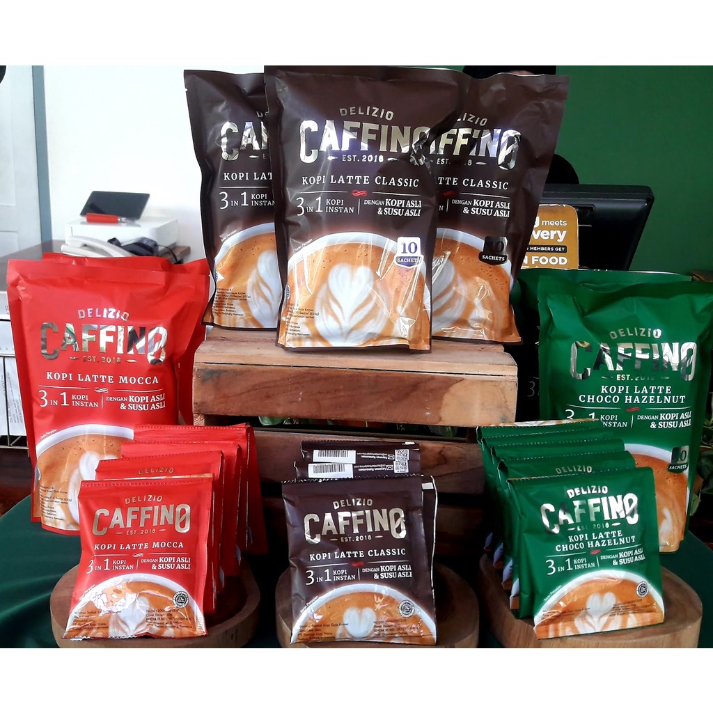 

[1 POUCH isi 10 Sachet] Caffino Kopi Latte Coffee Instant 20gr Cafino Late Classic 10 Saset 20g Bubuk Kopi Instan Choco Hazelnut 20 g 10 Sachets Mocca Moccacino 20 gr Kopi Susu Premium 30 gram Caffino Bold