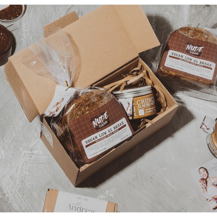 

NUDE x Andrea - Set A | Vegan Low GI Roti Tawar + Almond Butter 120g | Gluten Free Vegan Diet