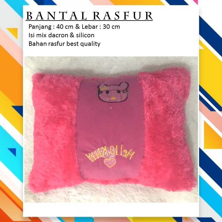 [DEASHOP] BANTAL BULU RASFUR KARAKTER ISI DACRON (1 KG ISI 3 PCS)