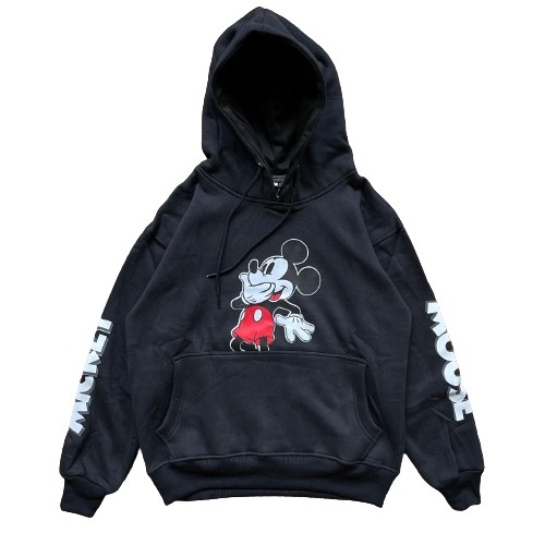 Jaket Sweater Hoodie H AND M MICKEY MOUSE HAND LiST – Black Edition Trendy Casual Unisex Good Brand