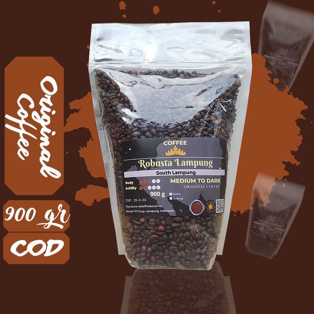 

KOPI ROBUSTA LAMPUNG ORIGINAL 900 GRAM BIJI KOPI SANGRAI / KOPI BUBUK MURNI / KOPI KILOAN / KOPI HITAM TUBRUK / KOPI ESPRESSO