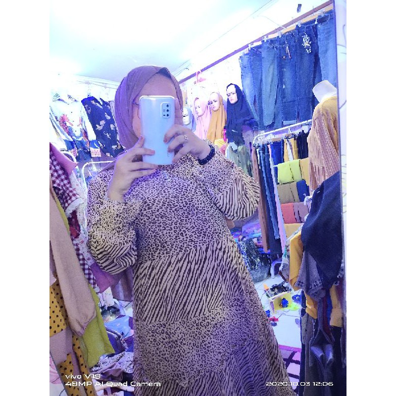 gamis macan import/gamis leopard zara