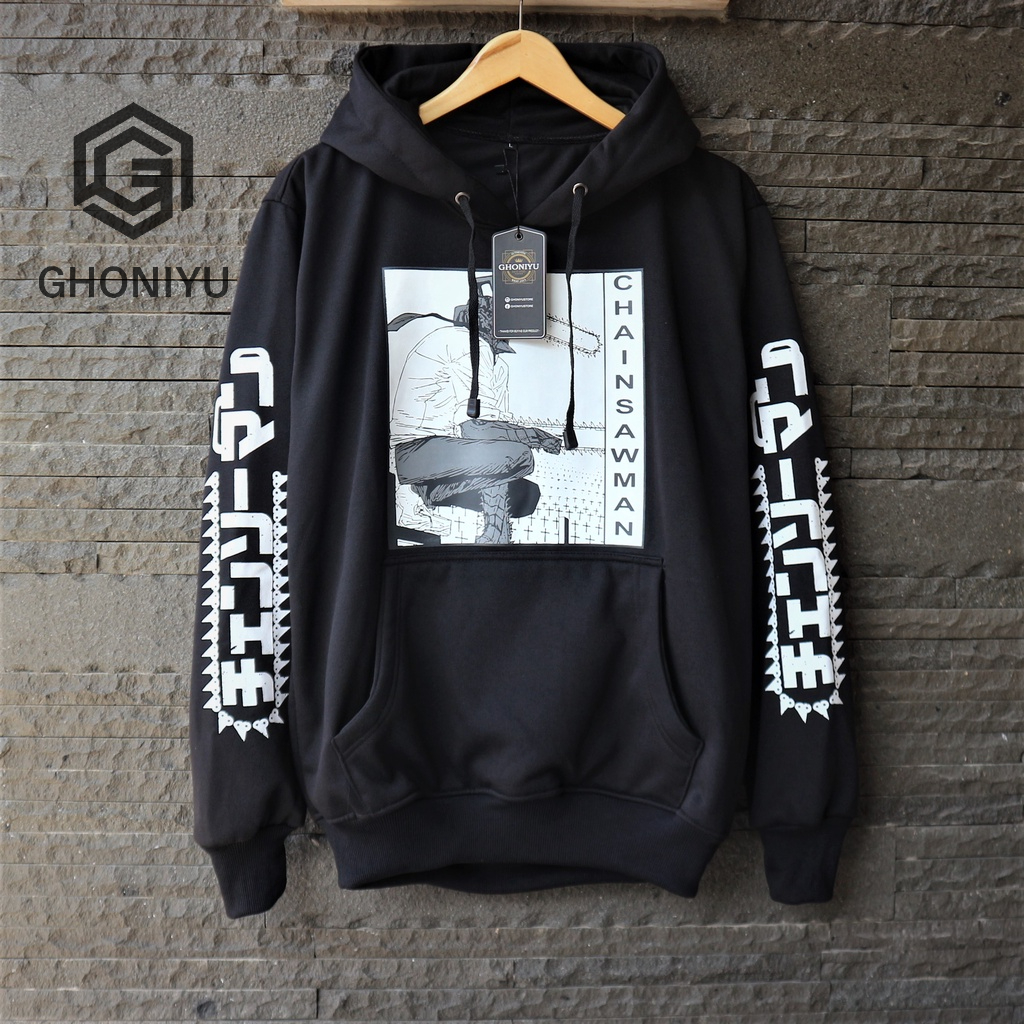 Jaket Jumbo Keren Sweater Anime Chainsaw Man Denji Hoodie Pullover Premium Terbaru