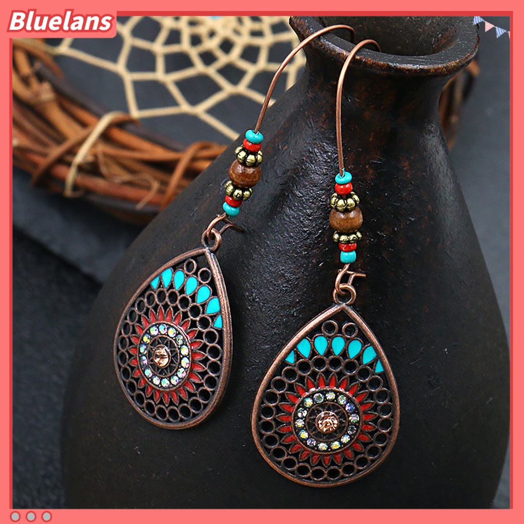 Bluelans Anting Tusuk Gantung Retro Bohemia Vintage Untuk Wanita