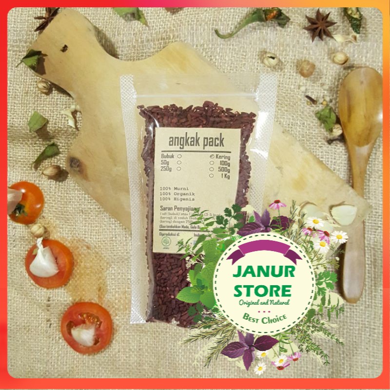 

ANGKAK KERING 100gr - Monascus purpureus - MURNI - JSR - REMPAH