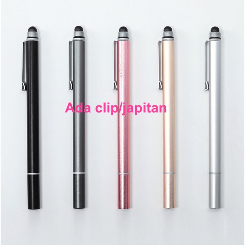 Stylus capacitive 2 in 1 drawing pen untuk android ios