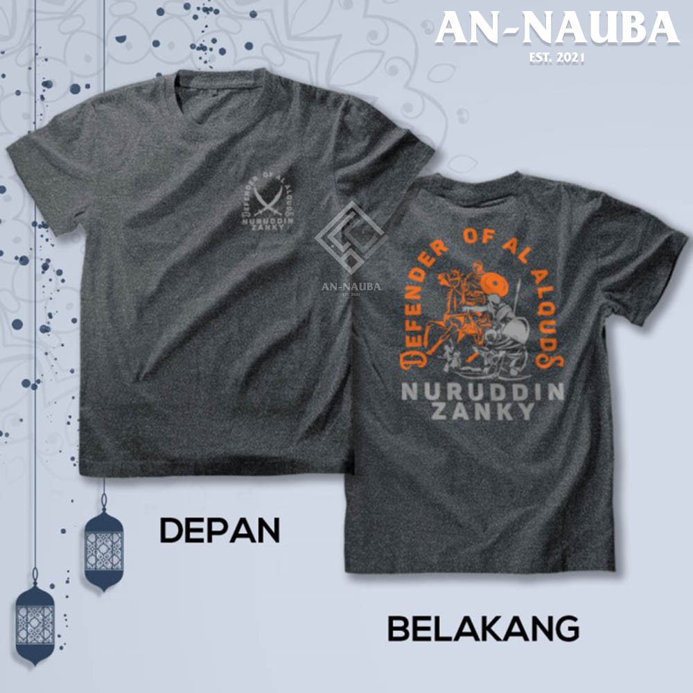 Kaos Dakwah Islami Sahabat Nabi / NURUDDIN ZANKI TSHIRT / Baju Distro Santri Muslim Trendy [AN-6362]-4