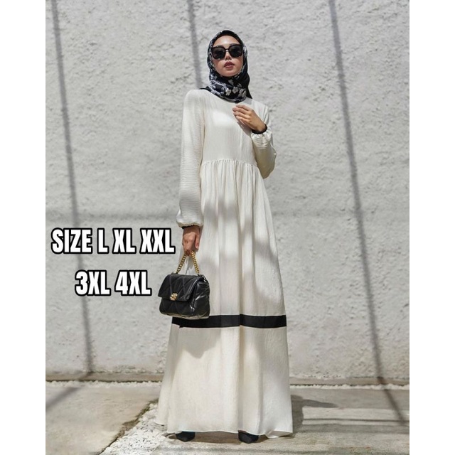 gamis alesandra ukuran jombo size L XL XXL 3XL 4XL