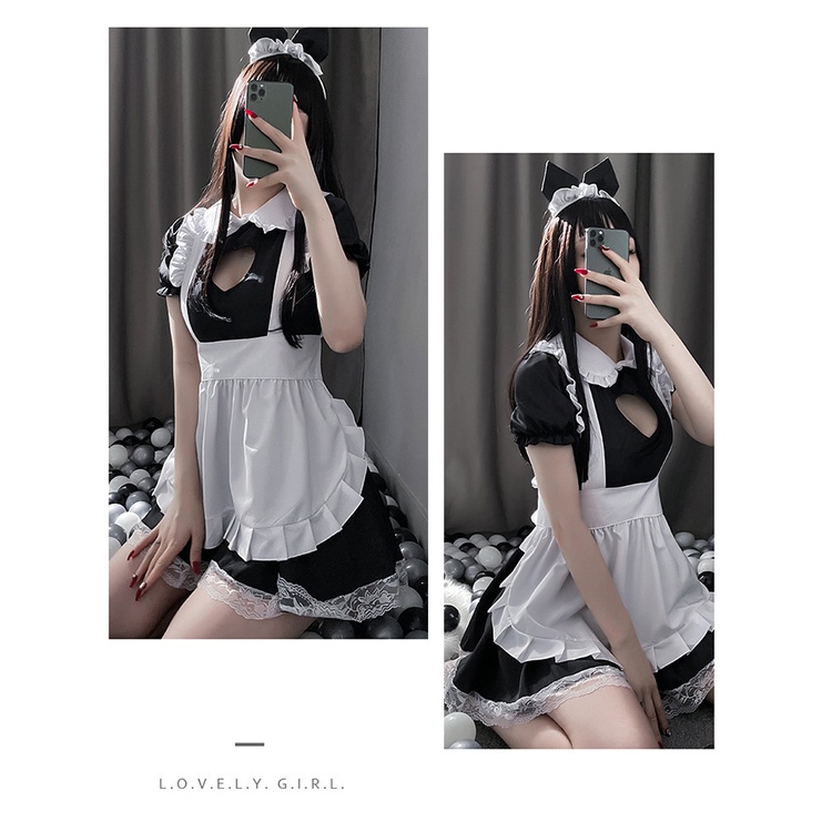 LI-147 lingerie pakaian dalam wanita maid cosplay uniform seragam pelayan kostum