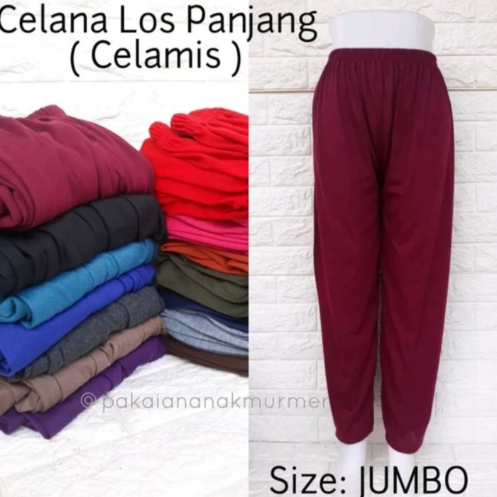 Terbatas Celana Los Panjang Jumbo Wanita Remaja Dewasa - Celamis Kaos - Dalaman Sale