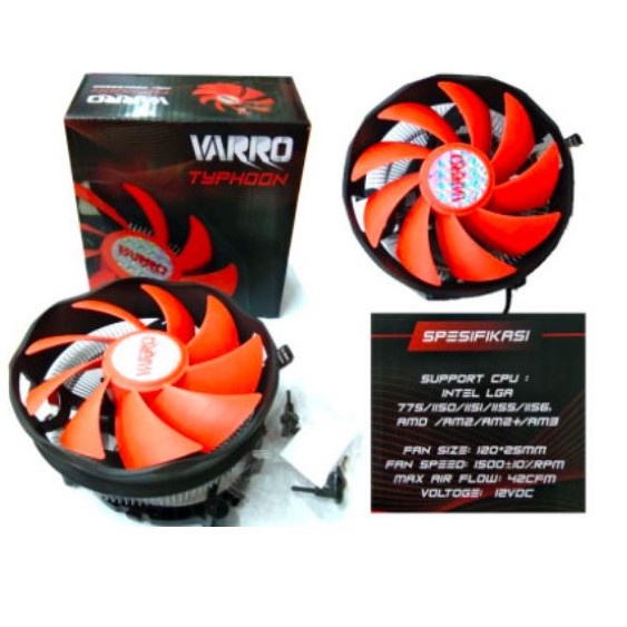 VARRO FAN PROCCESSOR TYPHOON  LGA, 945, G31, G41, H61 dan H81