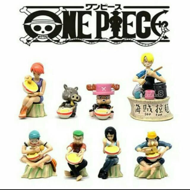 Action figure one piece Ramen set