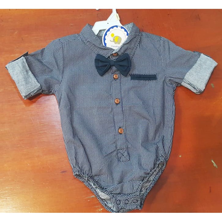 Kemeja Jumper+Dasi Bayi Laki Siku 2W/ Kemeja Jumper Import/ Baju Kemeja Bayi Laki