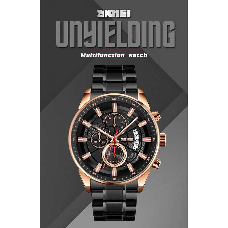 ARS - SKMEI Jam Tangan Analog Pria Strap Stainless Steel - 9285