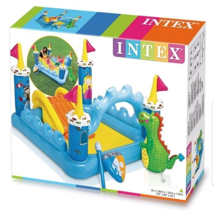 INTEX Kolam Renang Perosotan Anak Paket Komplit - Bak Mandi Bola Angin