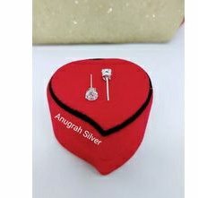(COD)Giwang desy anak &amp; dewasa model tusuk mata zircon putih kilau perak asli 925/Silver 925 lapisan emas putih murni!!!