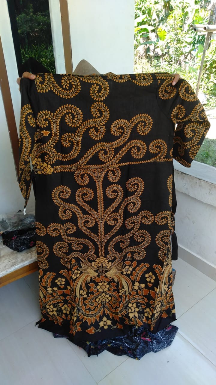 Batik Couple Keluarga - Couple Batik Indonesia Sarimbit Gamis Familly Set Batik Banana