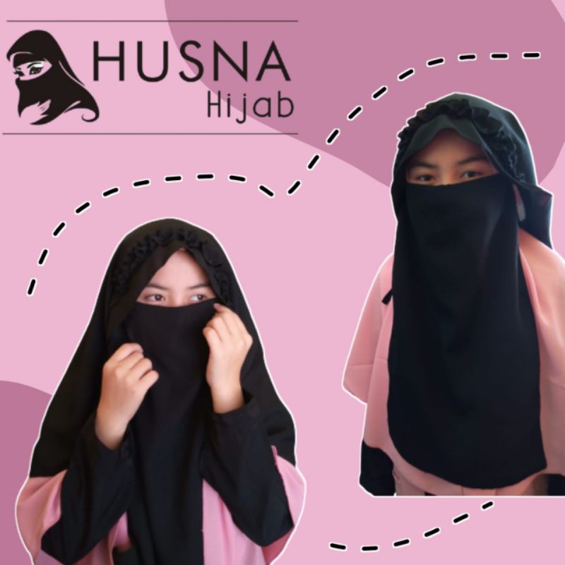 [BRAND HUSNA HIJAB] NIQAB BANDA KRIWIL VEIL / Niqob Yaman Kriwil Veil / Yaman Kriwil