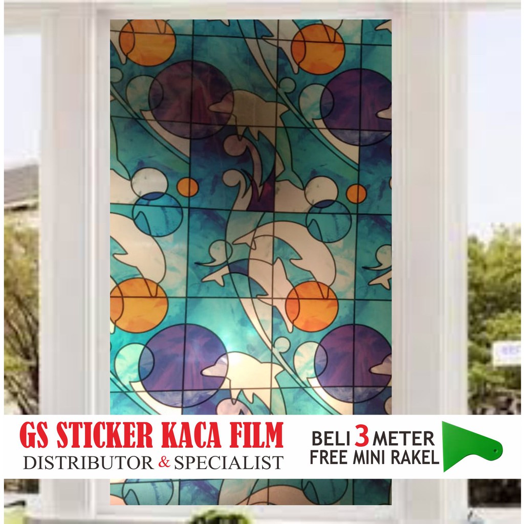 

STIKER/STICKER KACA MOTIF IKAN LUMBA LOMBA 90CM