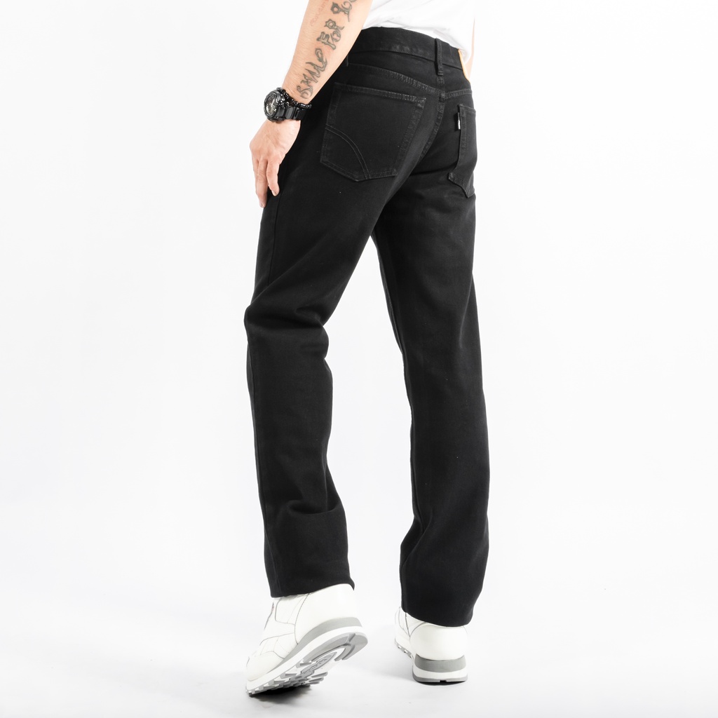 Gizmo Celana Jeans Reguler Black Basic Denim