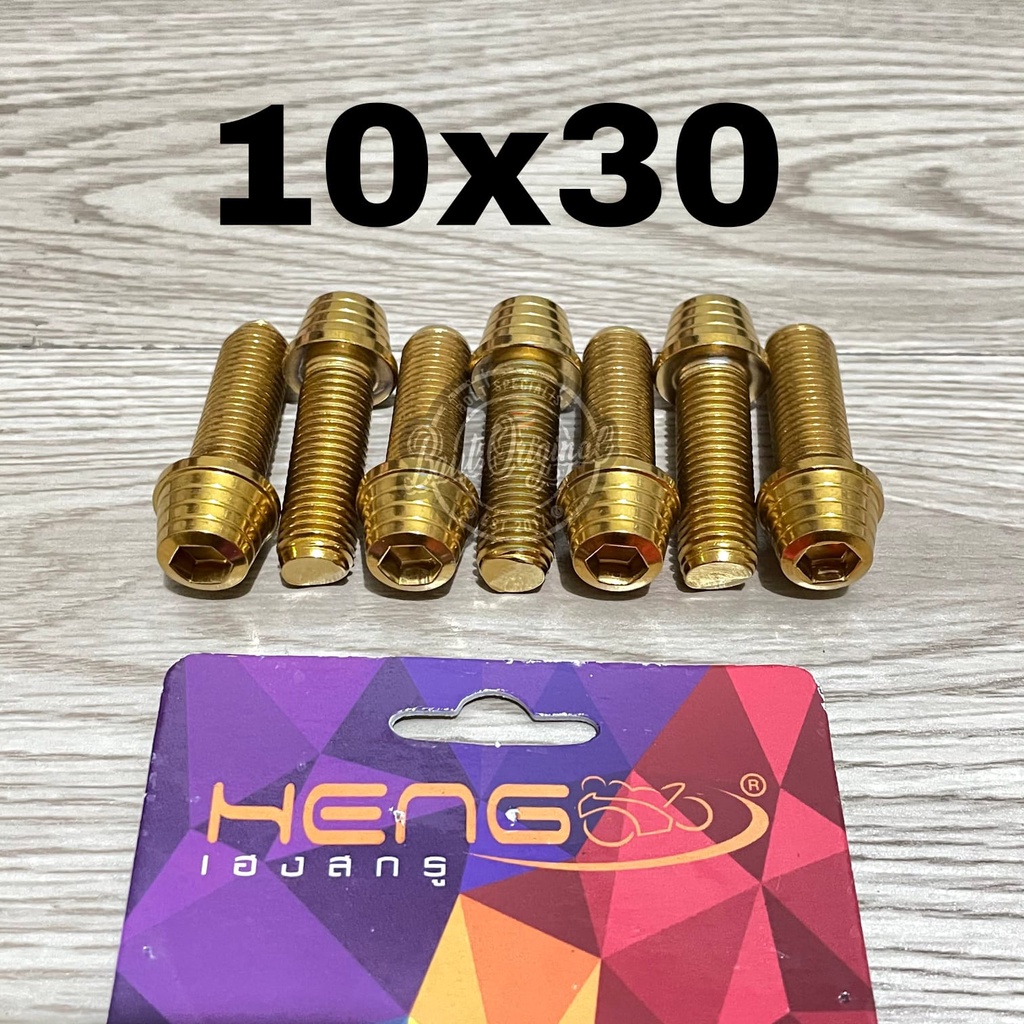 baut probolt kerucut gold 10x30 drat 14 panjang 3cm original heng