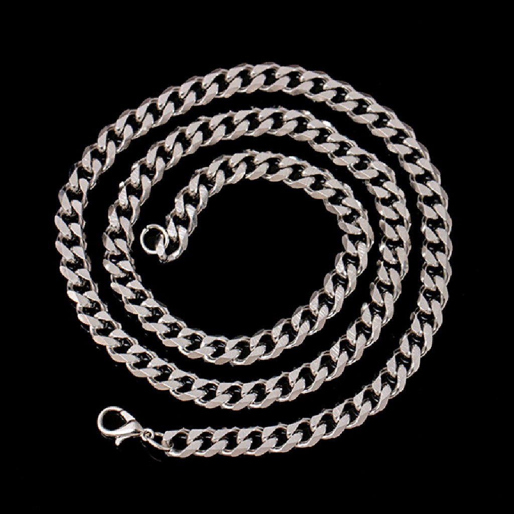 5026-4 Size 4-6mm Men's Necklace Stainless Steel Cuban Link Chain Hip Hop Jewelry Gift 5026-4