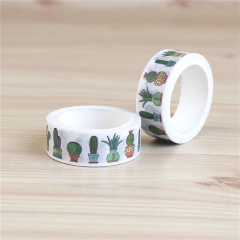 Japanese Washi Tape - Cactus Pattern 1,5cmx5cm