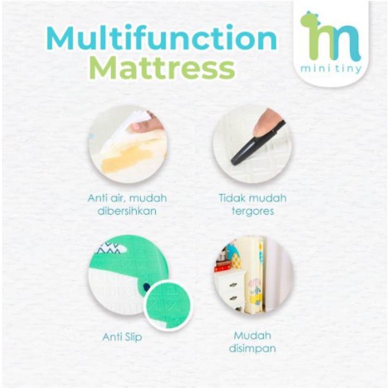 GOSEND/GRAB Minitiny Multifunction Mattress 180x200cm Playmat Karpet Alas Bermain Anak Mini Tiny WHS