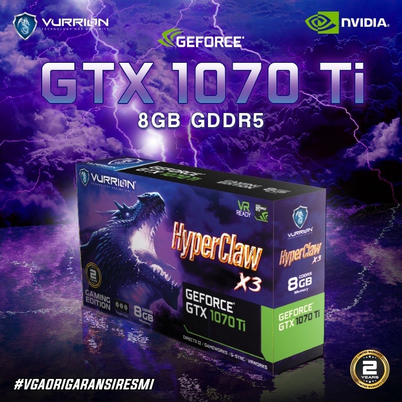 VGA VURRION GTX 1070 TI 8GB DDR5