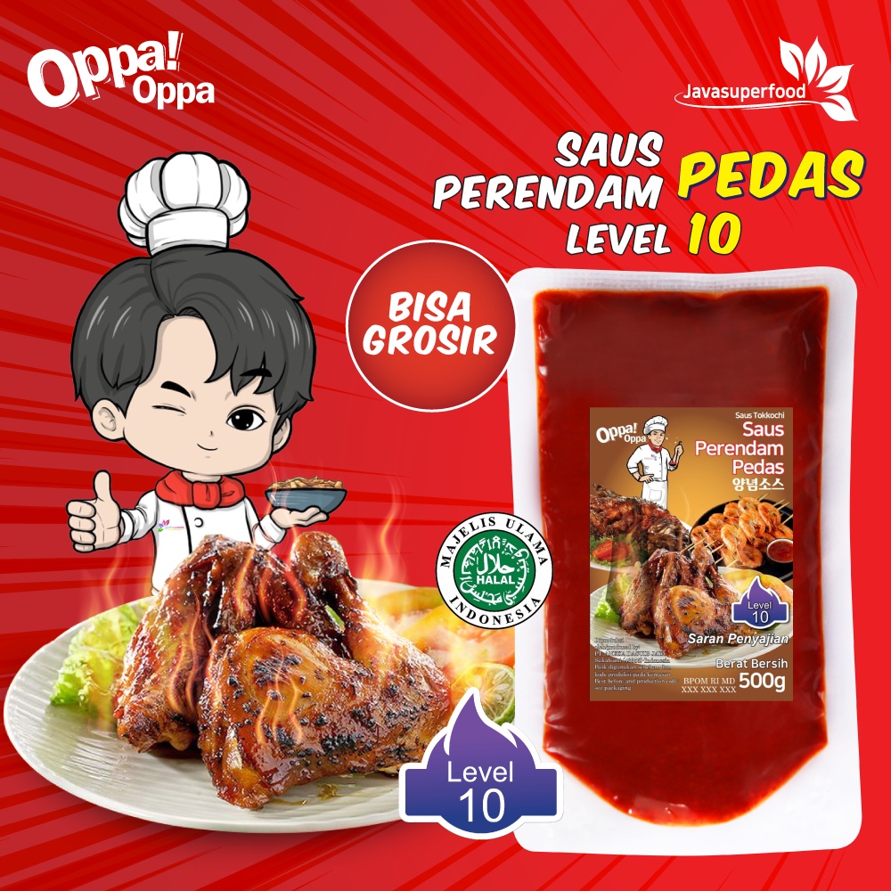 Saus Perendam Pedas Tokkochi Saus Buldak Pedas 500g Level 10 Oppa-Oppa