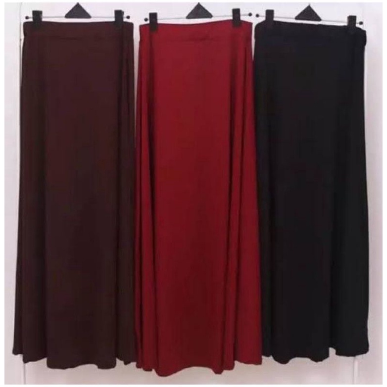 Rok panjang wanita Rok Panjang spandek jersey all size rok payung jersey rok hitam rok jersey murah Flare skirt fashion rok