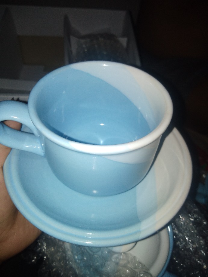 Teko Set Nikura Two Tone / 1 Teko & Tutup + 5 Cangkir + 5 Saucer