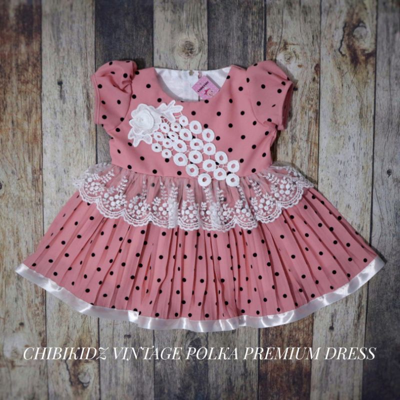 CHIBIKIDZ VINTAGE POLKA PREMIUM DRESS