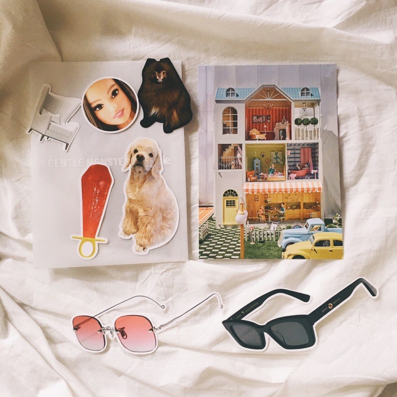 RARE AND LIMITED JENNIE JENTLE HOME GENTLE  MONSTER STICKER POSTCARD BROCHURE FULLSET KUKU OFFICIAL