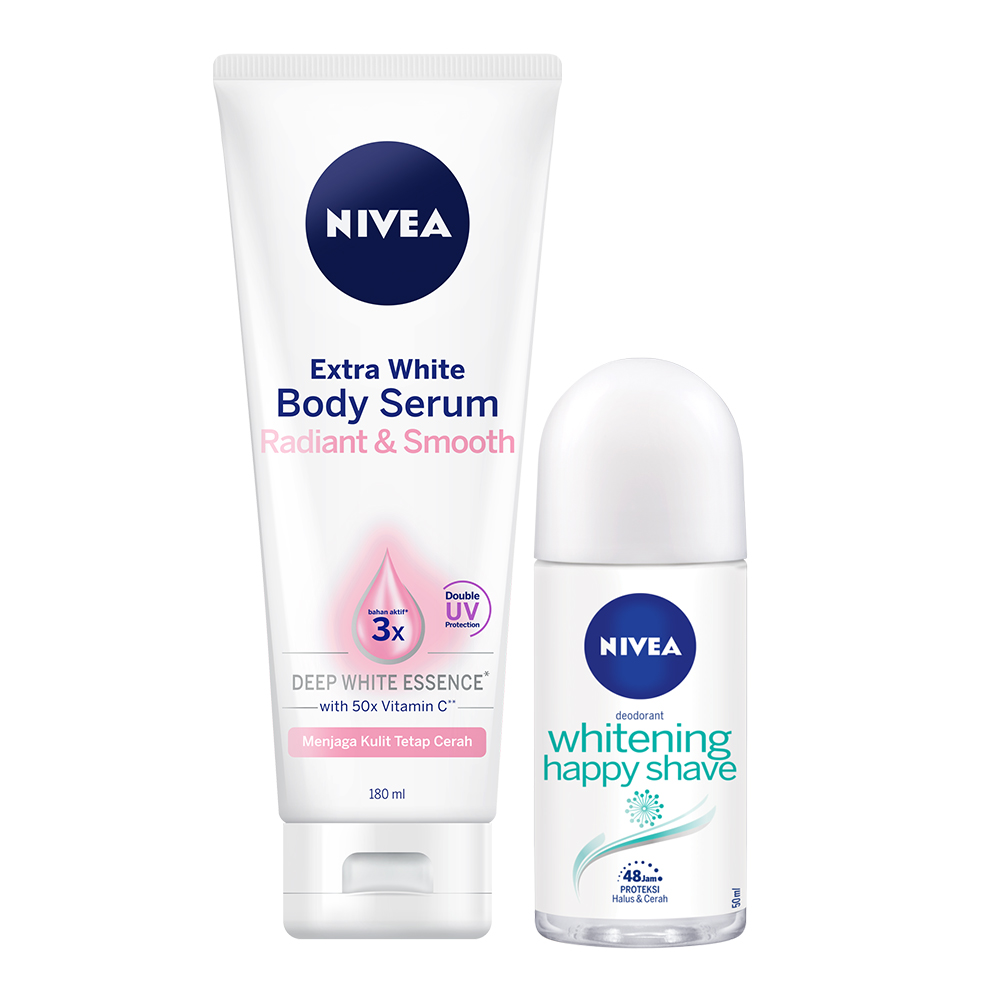 NIVEA Extra White Radiant &amp; Smooth + Deodorant Happy Shave 50 ml