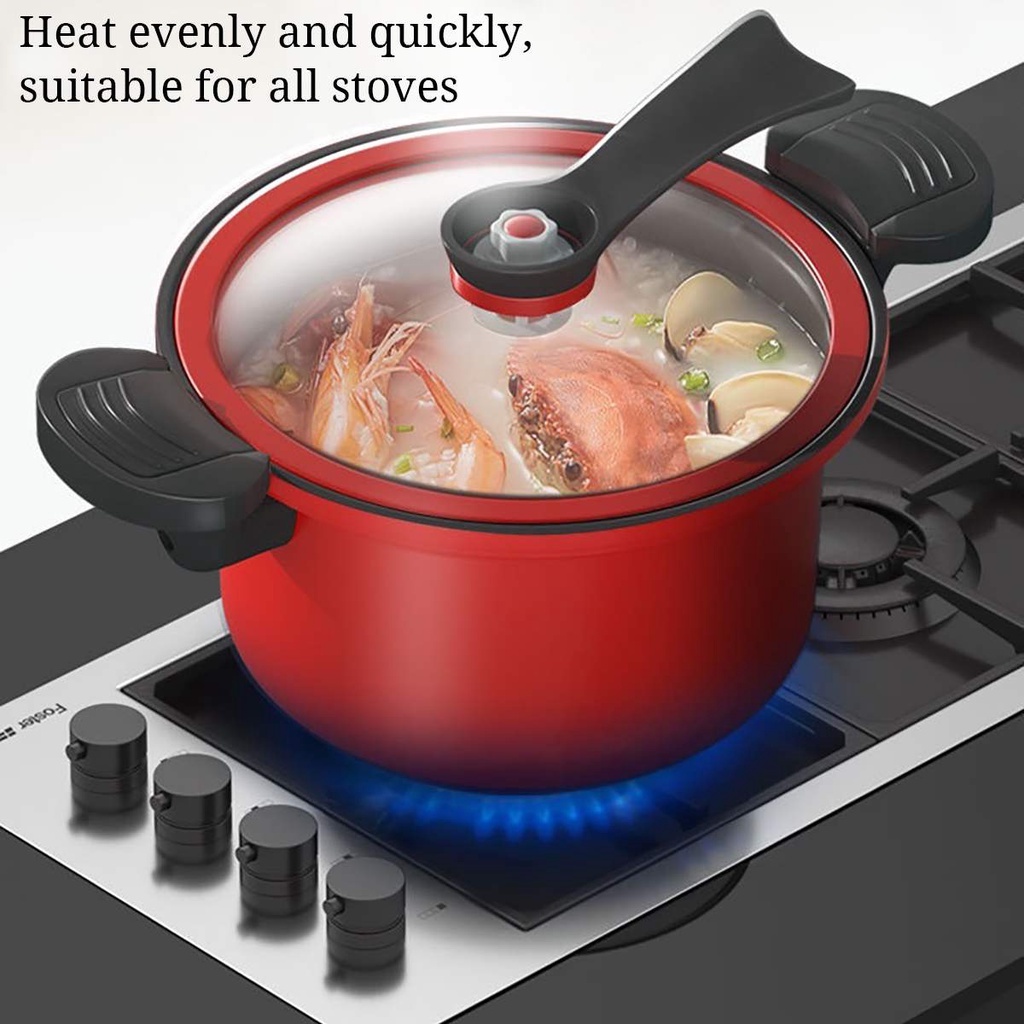 Panci Presto Teflon Panci Bertekanan Mikro Multifungsi Tekanan Rebusan Cepat Anti-lengket 3,5 L Panc