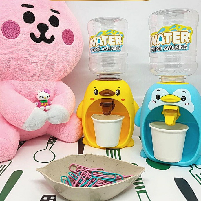 Dispenser Mini Anak Bebek Mainan Mini Galon Portable Karakter Animal Viral