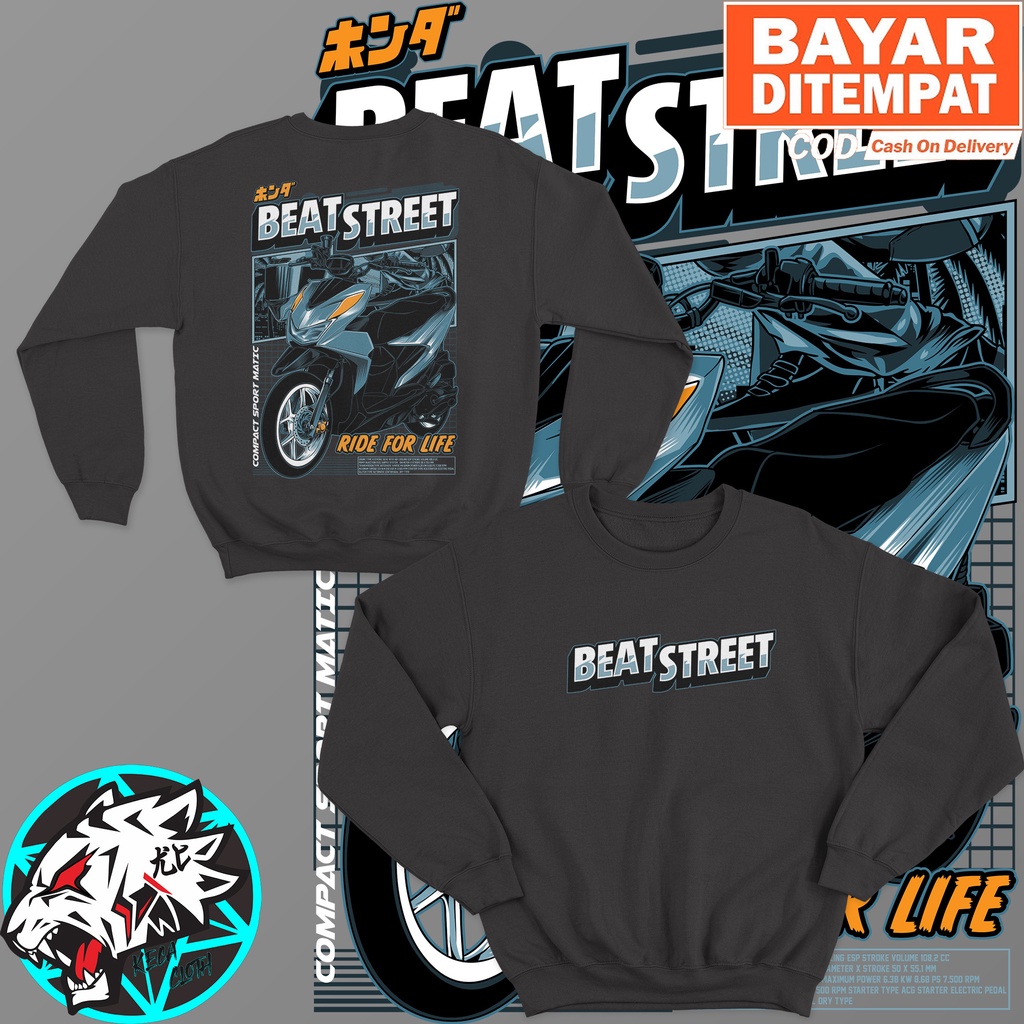 JAKET SWEATER HONDA BEAT STREET 2022 SERIES BIG SIZE JUMBO SWEATER BEAT STREET PRIA WANITA