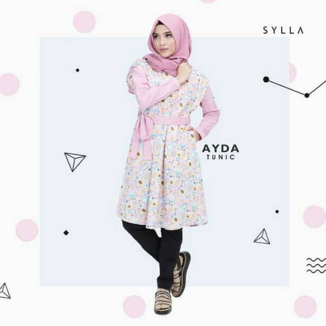 Tunik Ayda dress Cantik atasan wanita casual original Produk Sylla Hijab